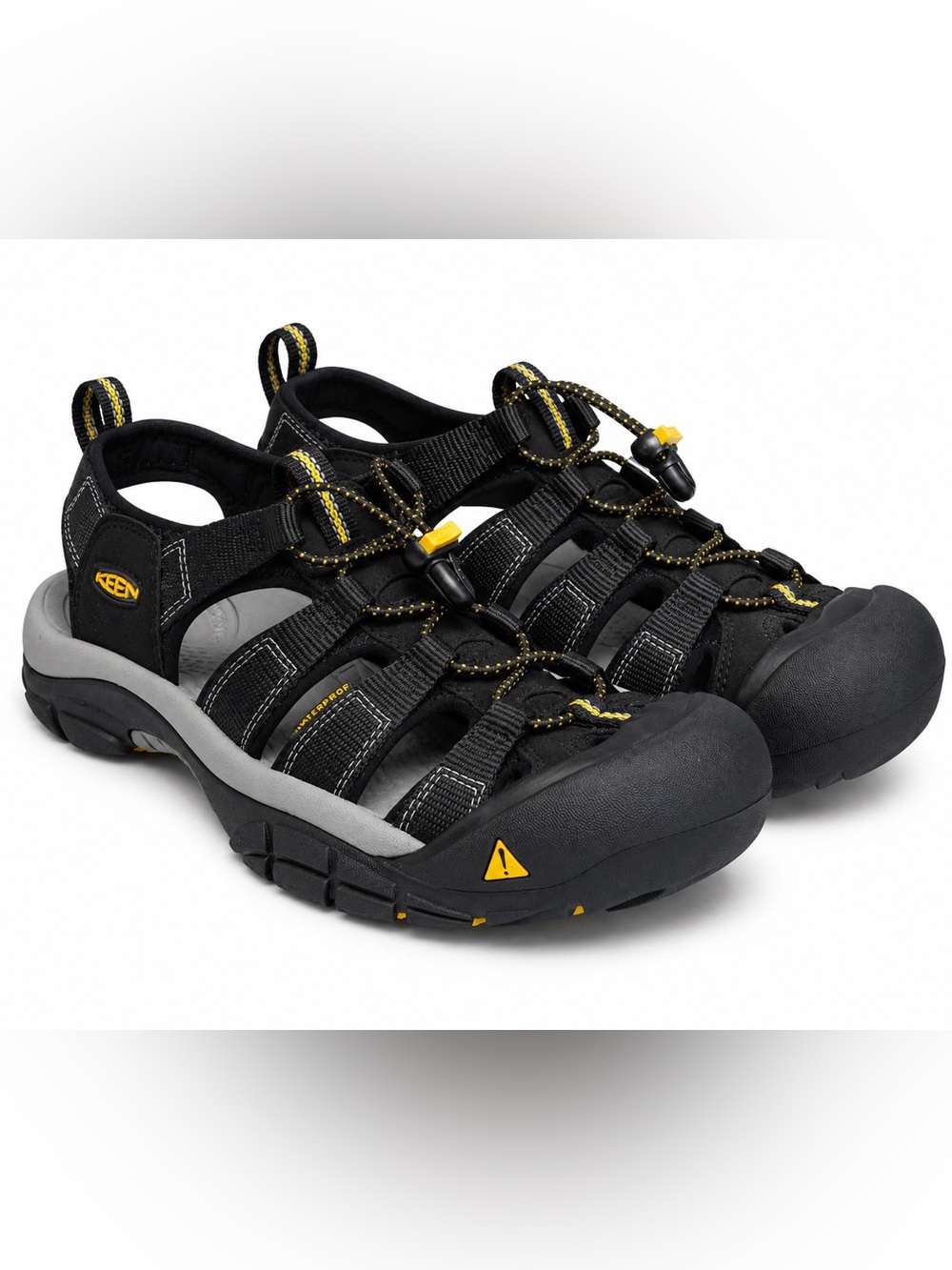 KEEN Newport H2 Black Yellow Waterproof Sport Sandals Shoes Size 8 NEW